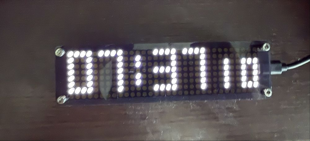 Zegar LED Matrix White/Biały WiFi