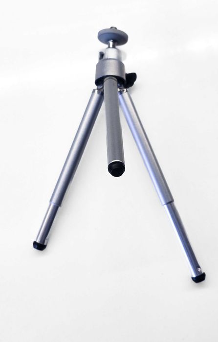 Mini tripé em alumínio com pernas extensíveis Smartphone/cameras