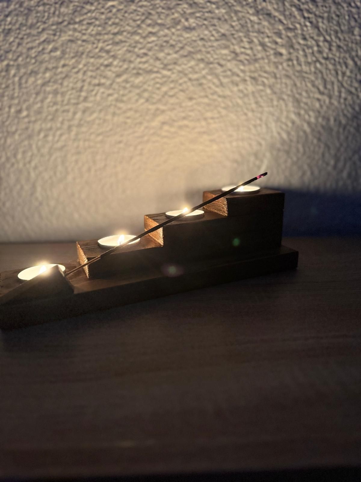 Porta-velas e incenso