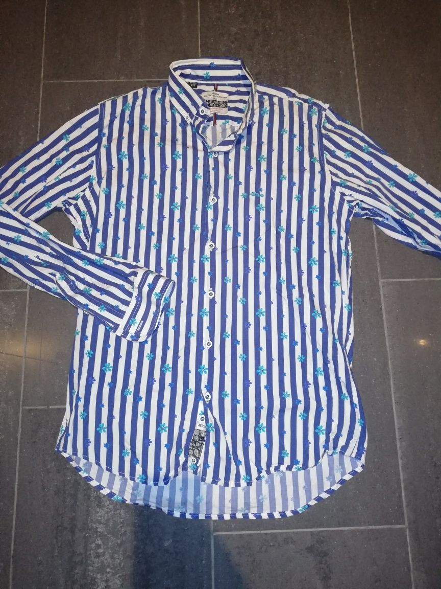 Camisa listada azul Dário Beltran T-40 M