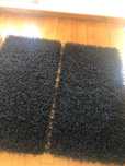 Conjunto 3 tapetes de pelo pretos
