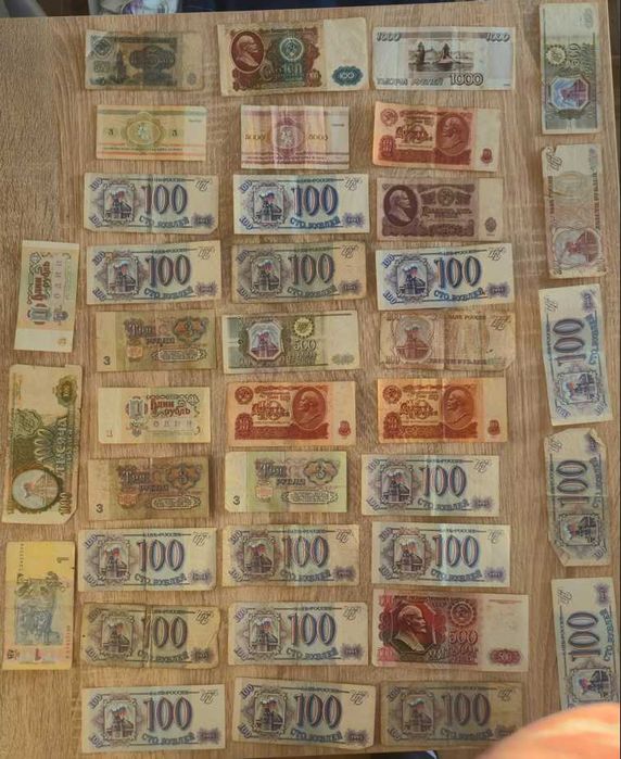 Zestaw 38 banknotów (Rosja, Białoruś, Ukraina)