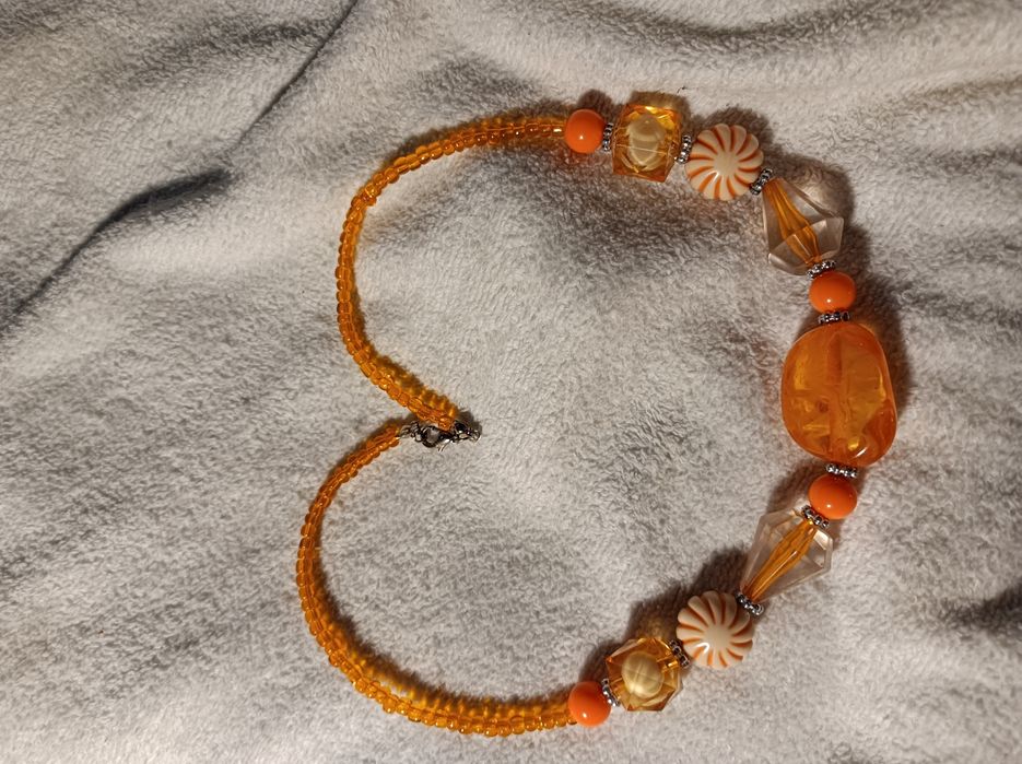 Pomarańczowy Naszyjnik, wisiorek, wisior