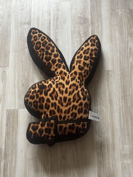 Oryginalna poduszka vintage playboy w panterkę w kształcie playboya