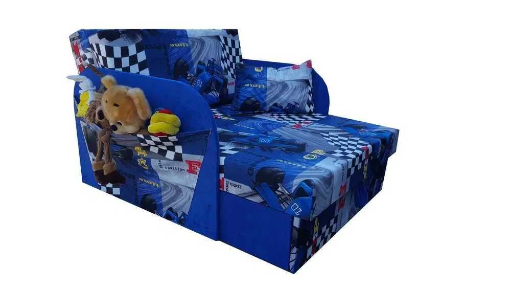 Meble łóżko tapczan kubuś tapczanik rogówka print kieszeń kanapa podus