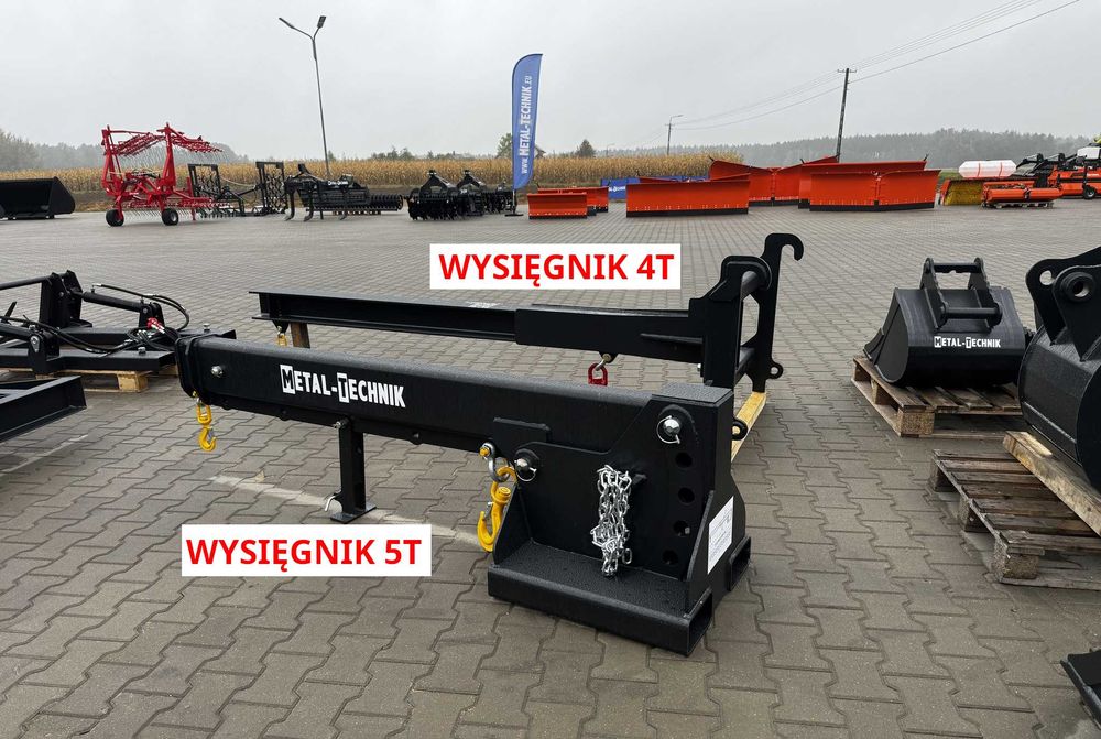 Wysięgnik dwuhakowy Przedłużka Żuraw Bocian do 5 ton ładowarka