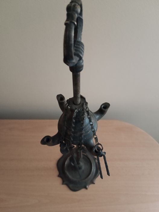 Lampa oliwna z mosiądzu