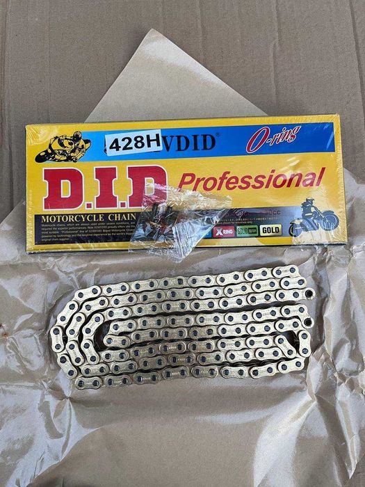 Ланцюг на мотоцикл сальниковий 428, 520. Цепь на мотоцикл DID O-ring