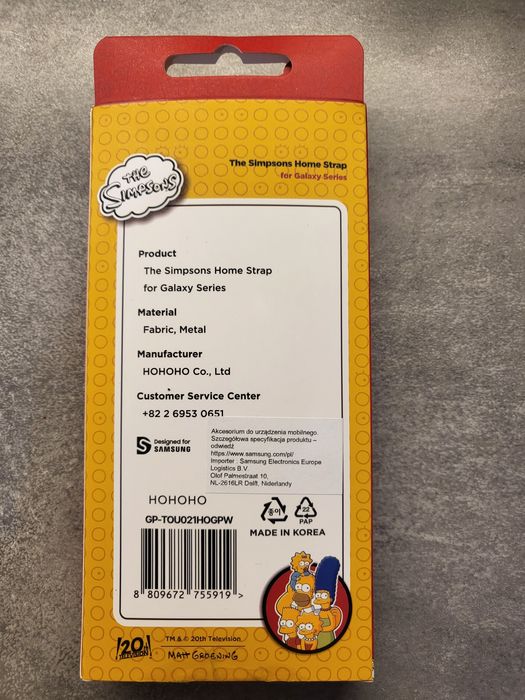 Nowy Pasek do etui Samsung flip Silicone Cover Homer the Simpsons