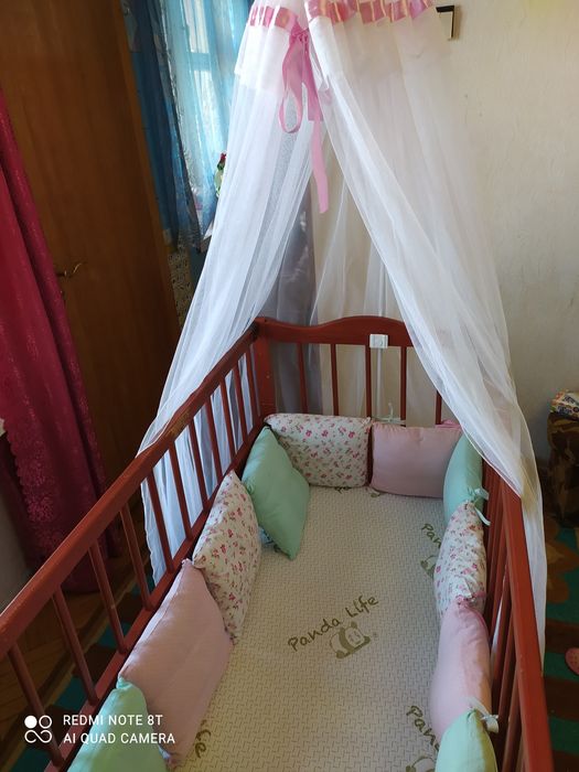 Балдахин+держатель+бортики, защита в кроватку