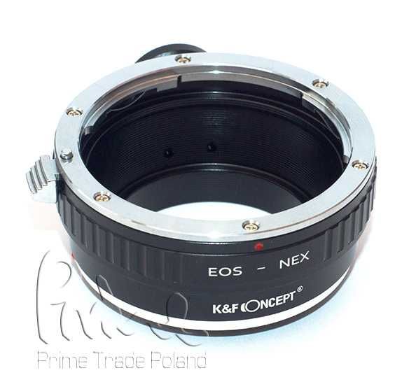 Adapter z Canon EOS EF na Sony E-mount Nex złącze statywowe KF Concept