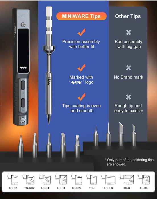 Смарт паяльник TS101. Жало TS-BC 2