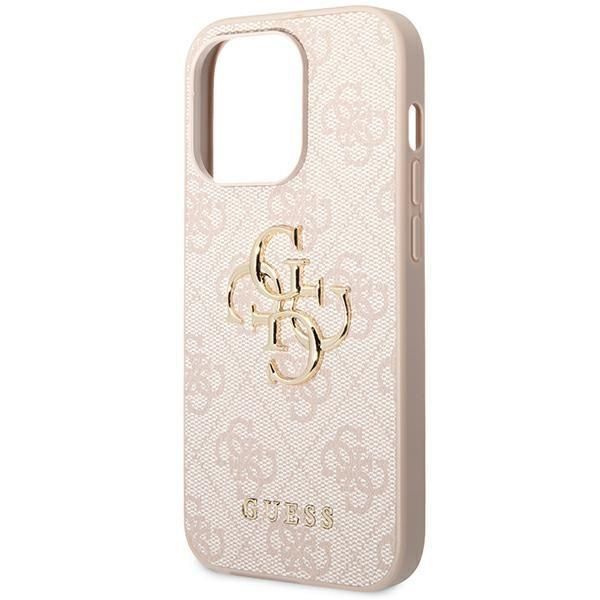 Pokrowiec iPhone 14 Pro Max Guess Różowy Hardcase 4G Metal Logo