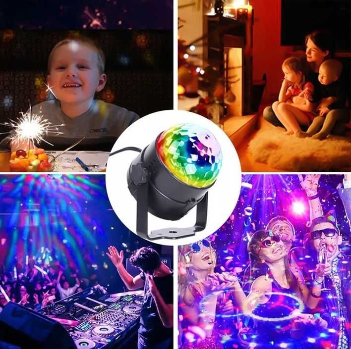 Kula Disco lustrzana Projektor obrotowy na Imprezę * Sklep Wejherowo