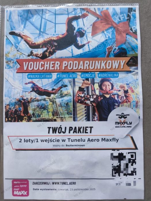 Voucher podarunkowy Maxfly