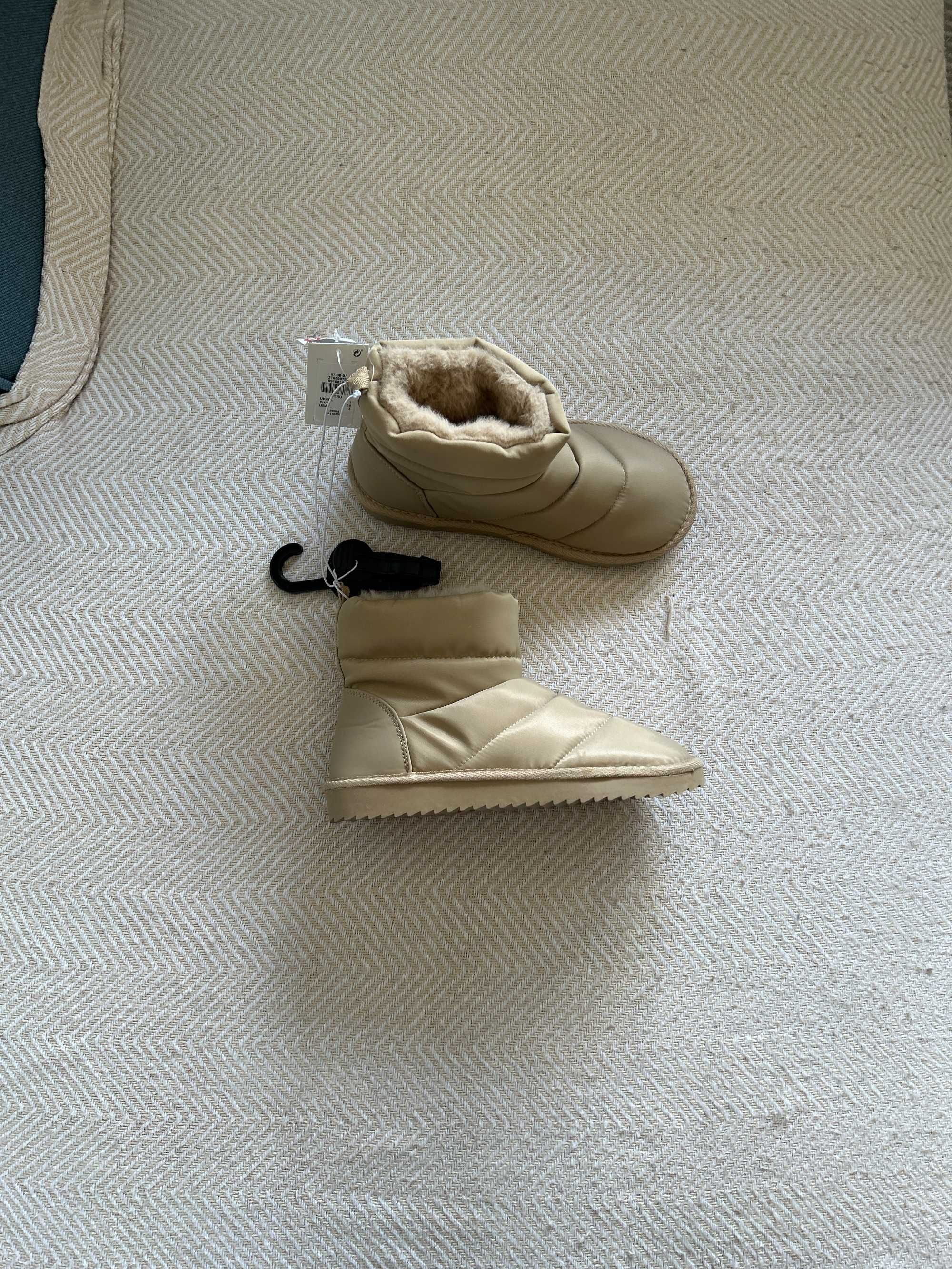 NOWE buty zimowe śniegowce Primark 36 beżowe