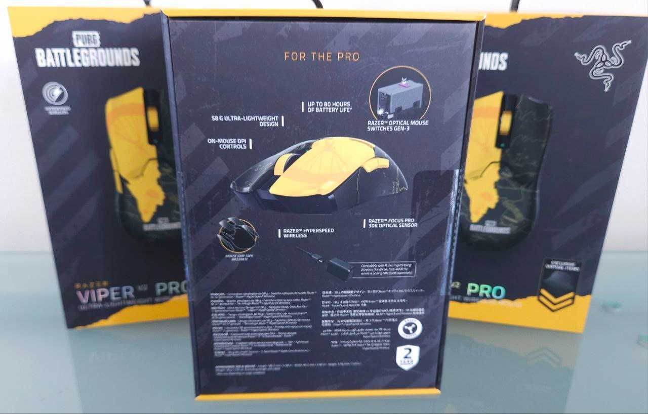 Razer Viper V2 Pro Wireless PUBG:BATTLEGROUNDS Edition миша мишка м