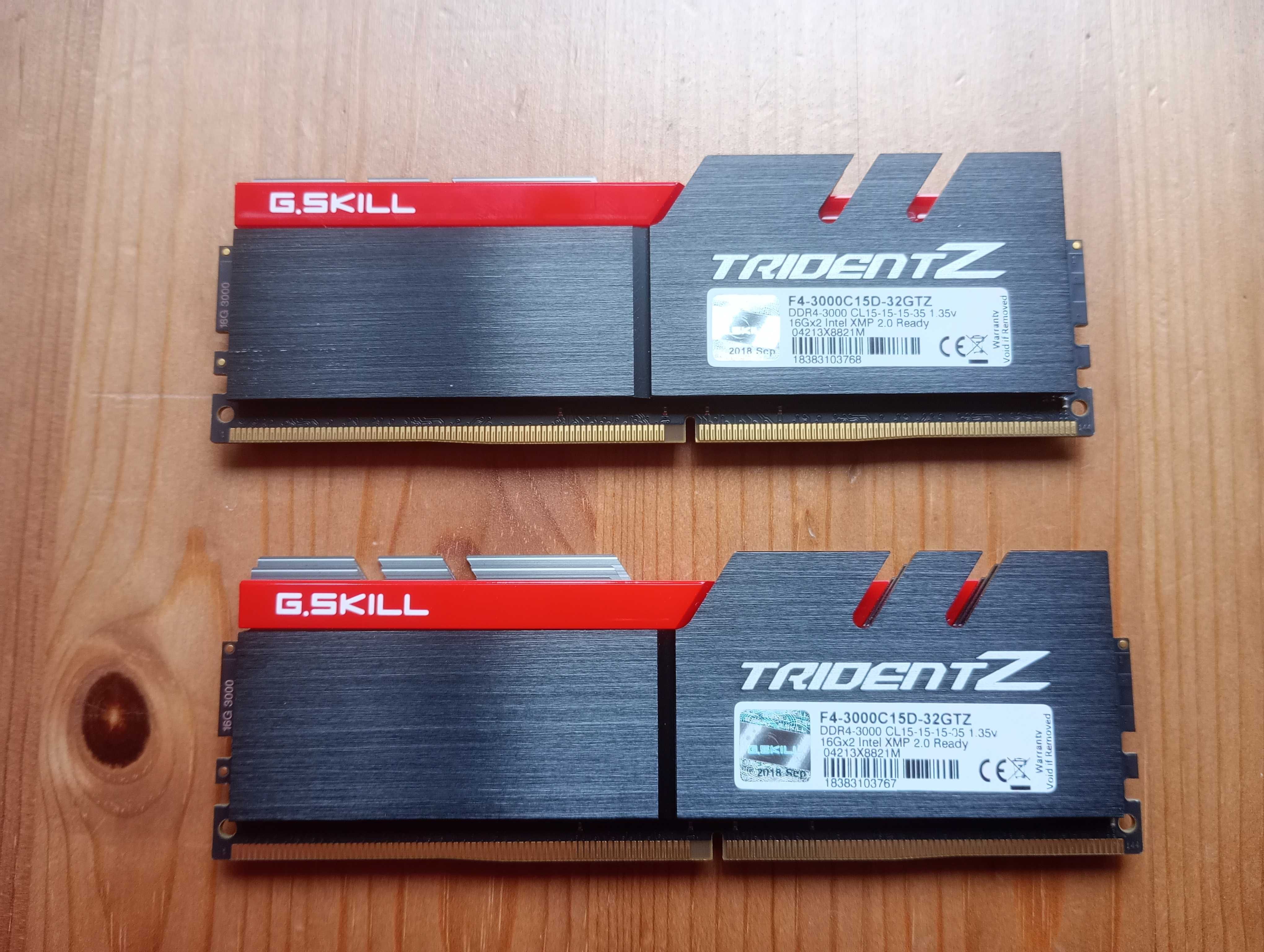 G.SKILL Trident Z 32GB (2x16GB) DDR4-3000 CL15