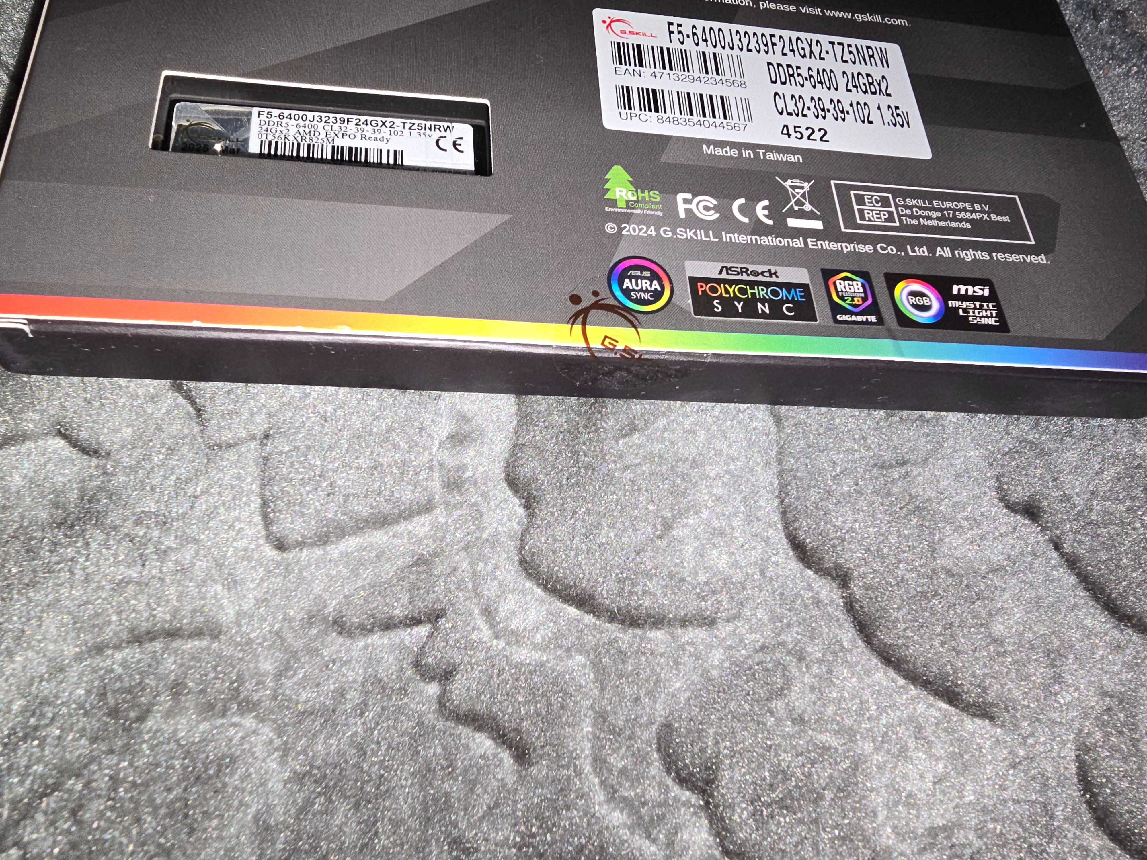 Pamięć Ram G.Skill Trident Z5 RGB, DDR5, 48 GB, 6400MHz, CL32