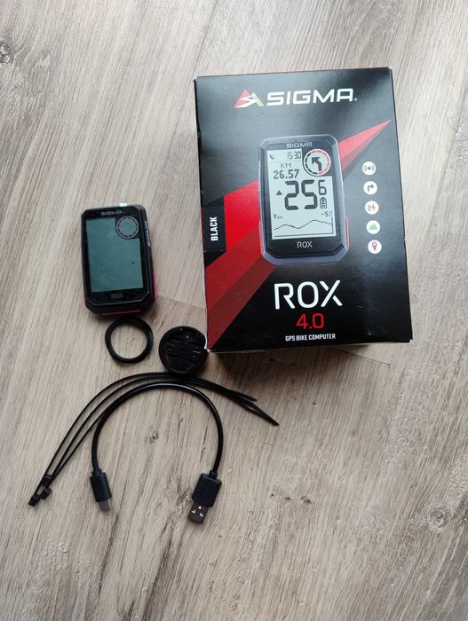 Nawigacja Rowerowa Sigma ROX 4.0 Czarna,GPS,ANT+, e-bike, powystawowy,