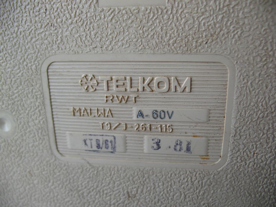 Zabytkowy Vintage PRL 81 r. Telkom RWT Malwa, zdekompletowany.