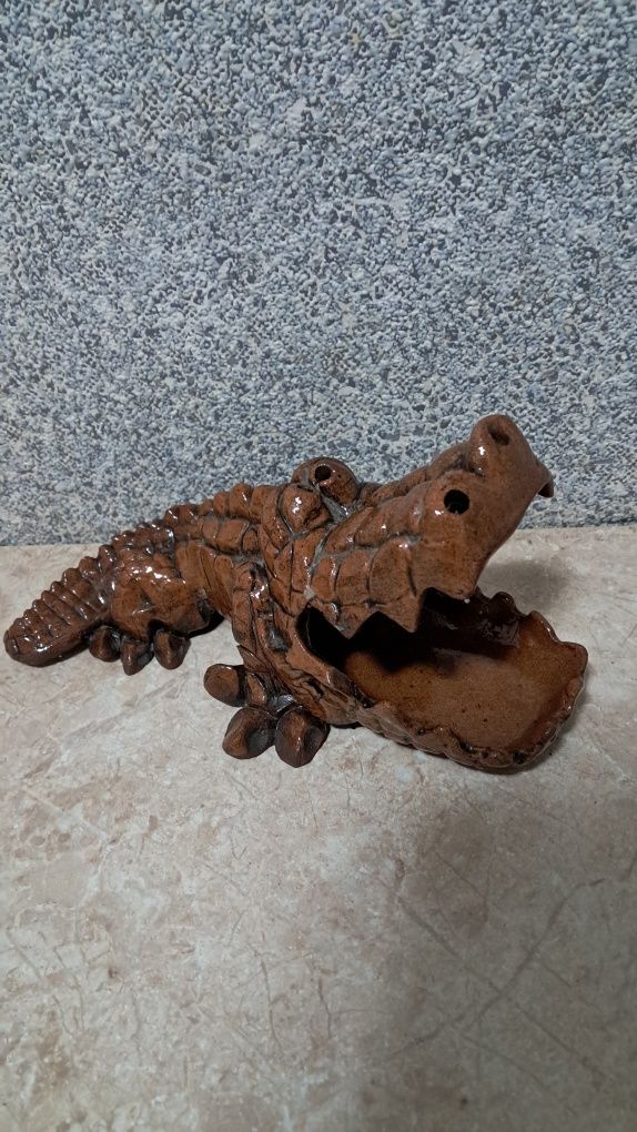 Статуэтка пепельница СССР Крокодил Керамика