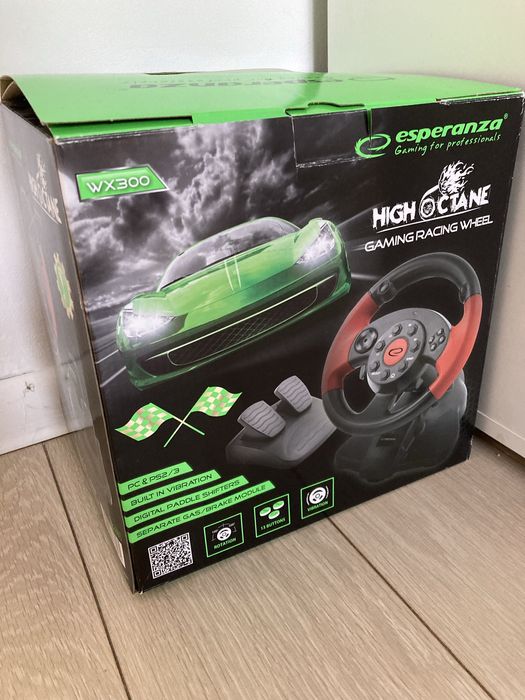 Kierownica do gier z wibracjami GAMINGOWA KOMPUTEROWA PC PS2 PS3