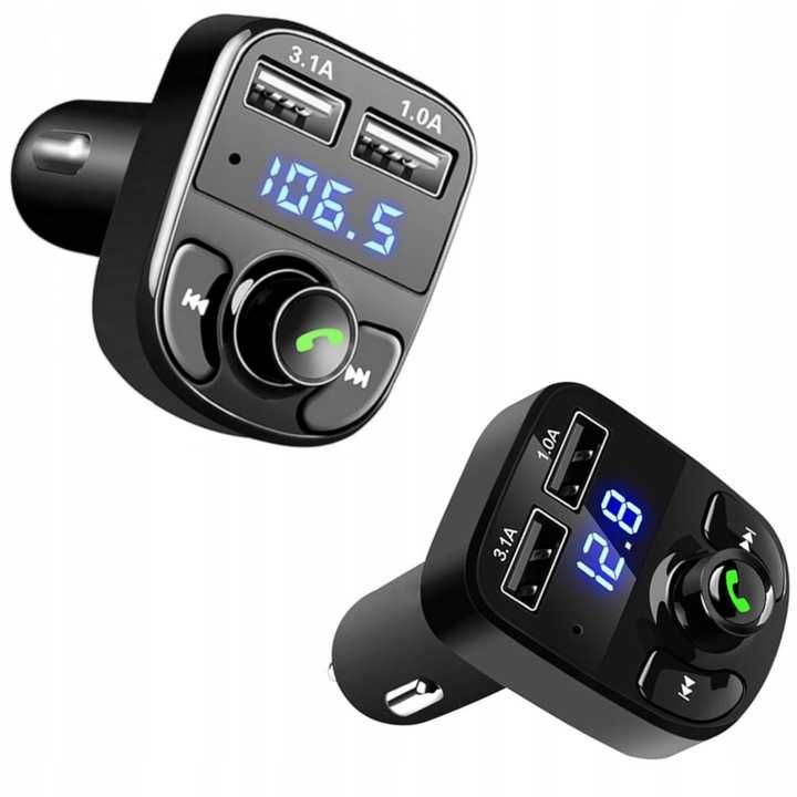 TRANSMITER bluetooth FM MP3 SD ładowarka 2xUSB