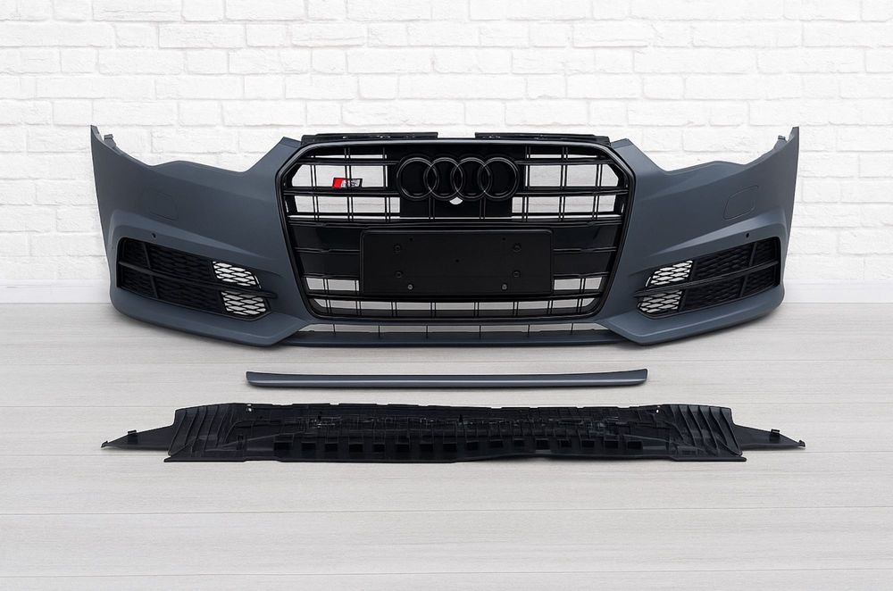 Передній бампер S-Line на Audi A6 C7 2015, 2016, 2017, 2018 року Рест