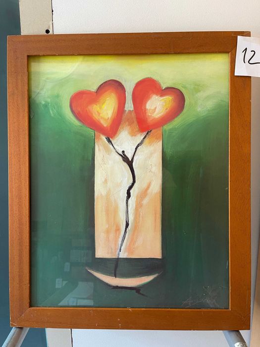 Quadro Abstrato em moldura de madeira