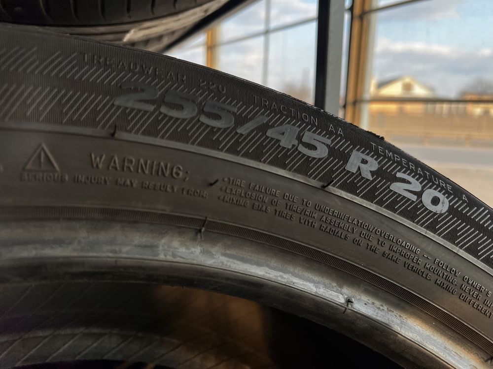 шини 255/45/20 бу Michelin пара літо;Резина пара R20