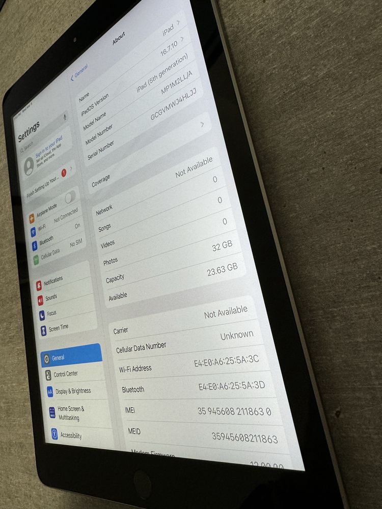 iPad 5 generation. 32гб. LTE. Сім-карта. Space Grey. Без обмежень