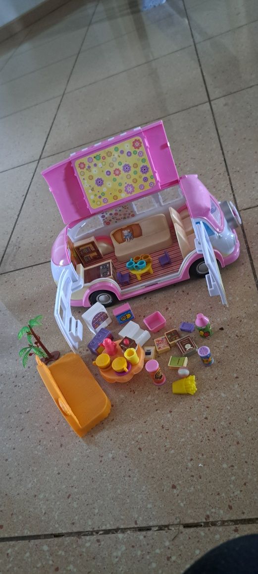 Samochód camper +mini akcesoria dla lalek dziewczynka