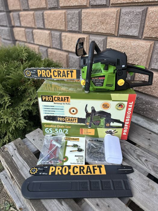 Бензопила Procraft Gs 50 Gs50/2 Комплект на вибор