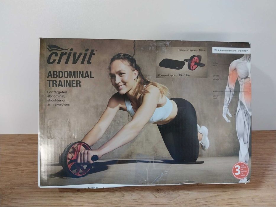 Kółko do ćwiczeń mięśni brzucha wałek + mata CRIVIT