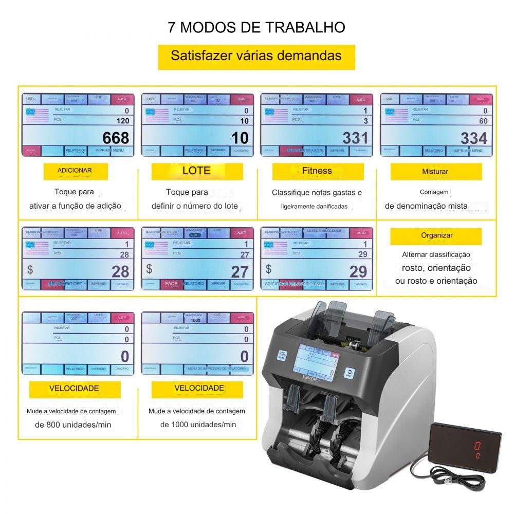 maquina de contar notas dinheiro