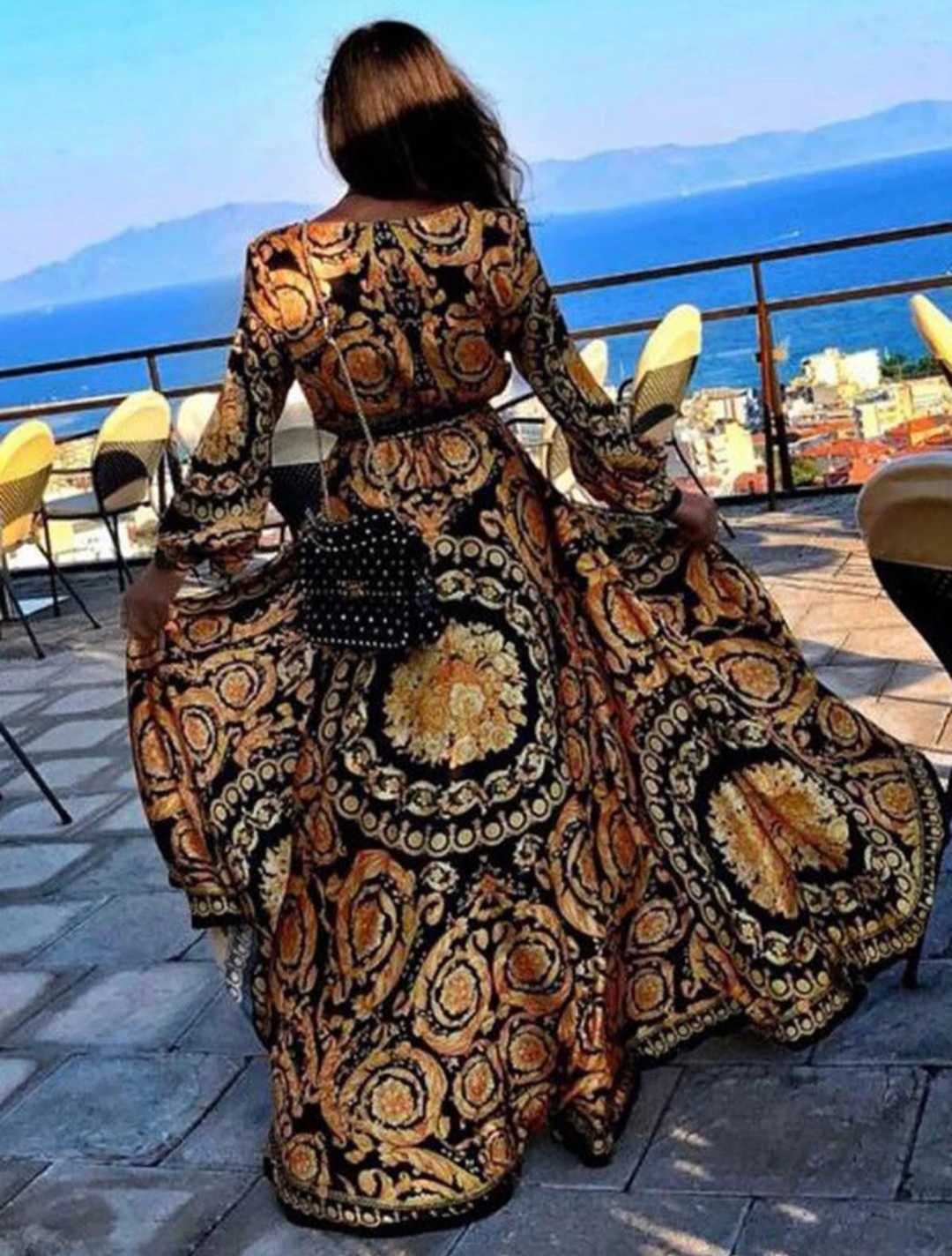 Instagram suknia na wyjazdy plażowa orient arabska boho wzory długa
