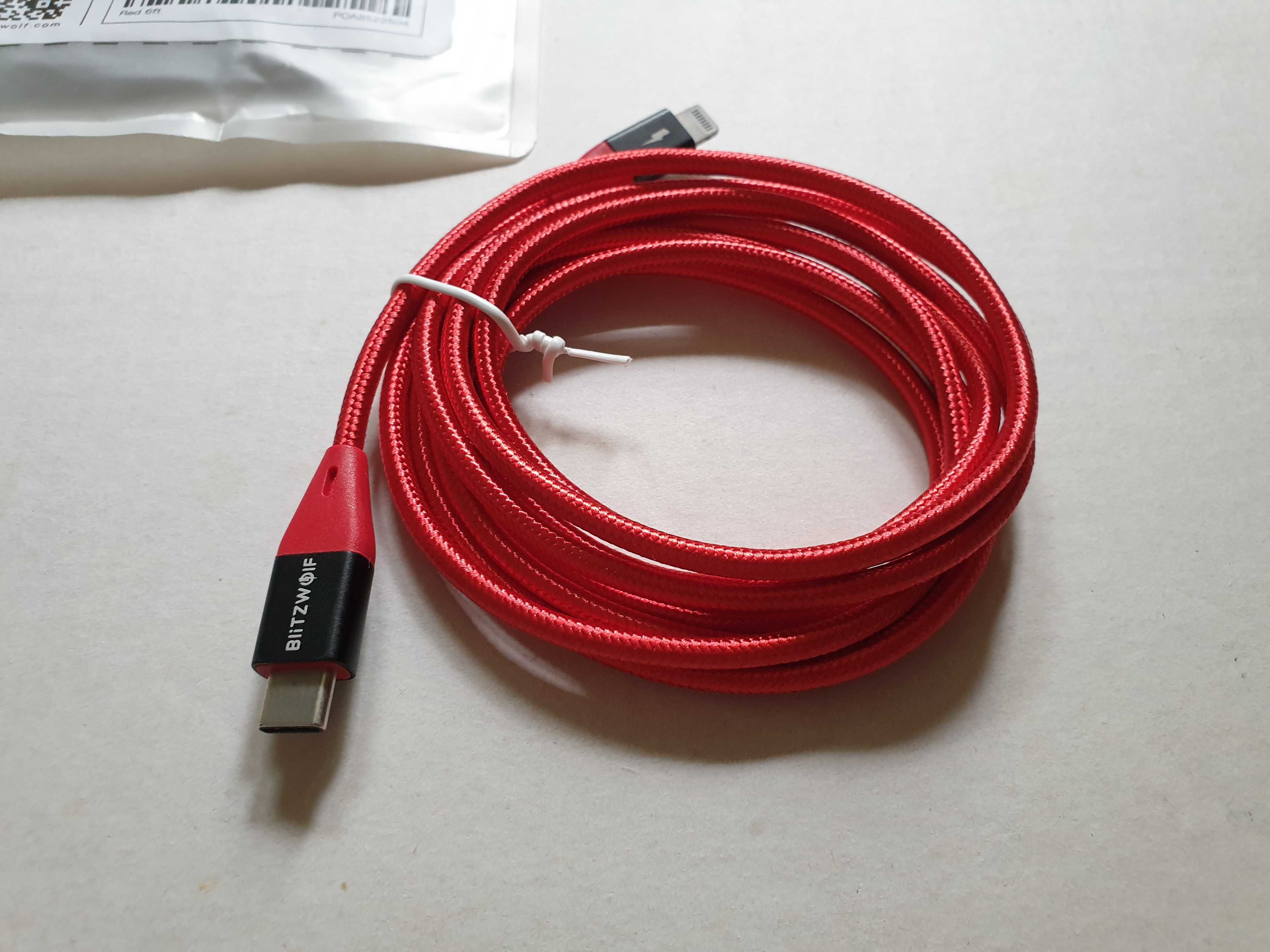 Blitzwolf BW-CL3 MFI сертифицированный type-c lightning кабель (1,8 м)