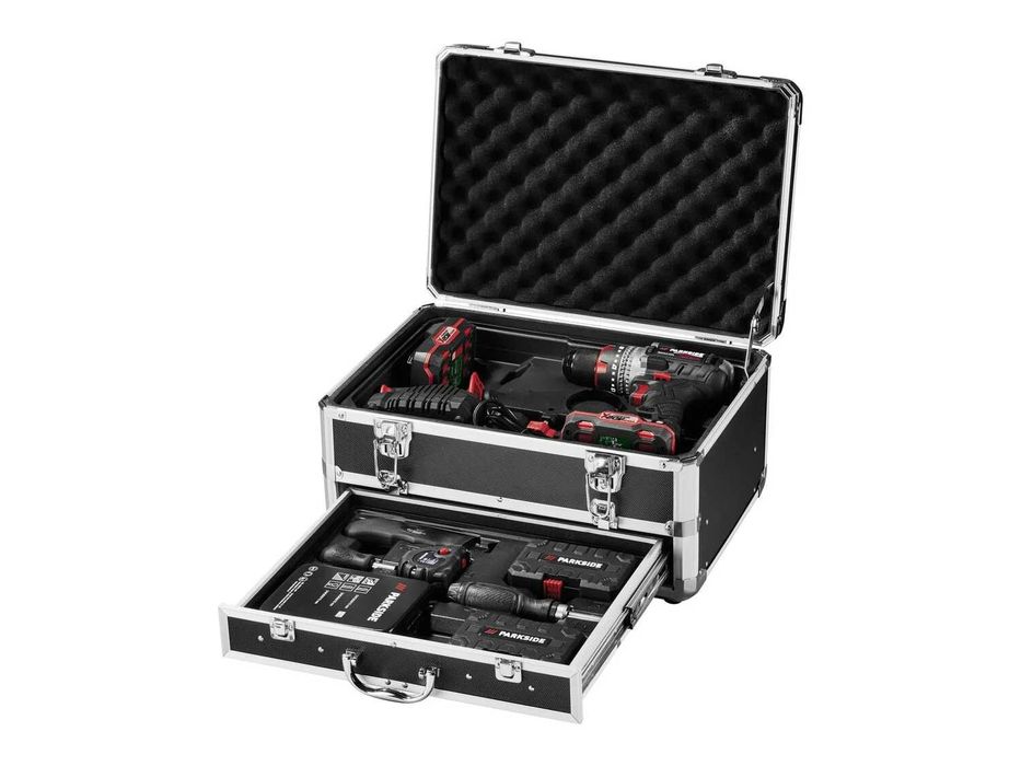 Conjunto Aparafusadora/Berbequim Impacto Parkside Performance 98 Peças