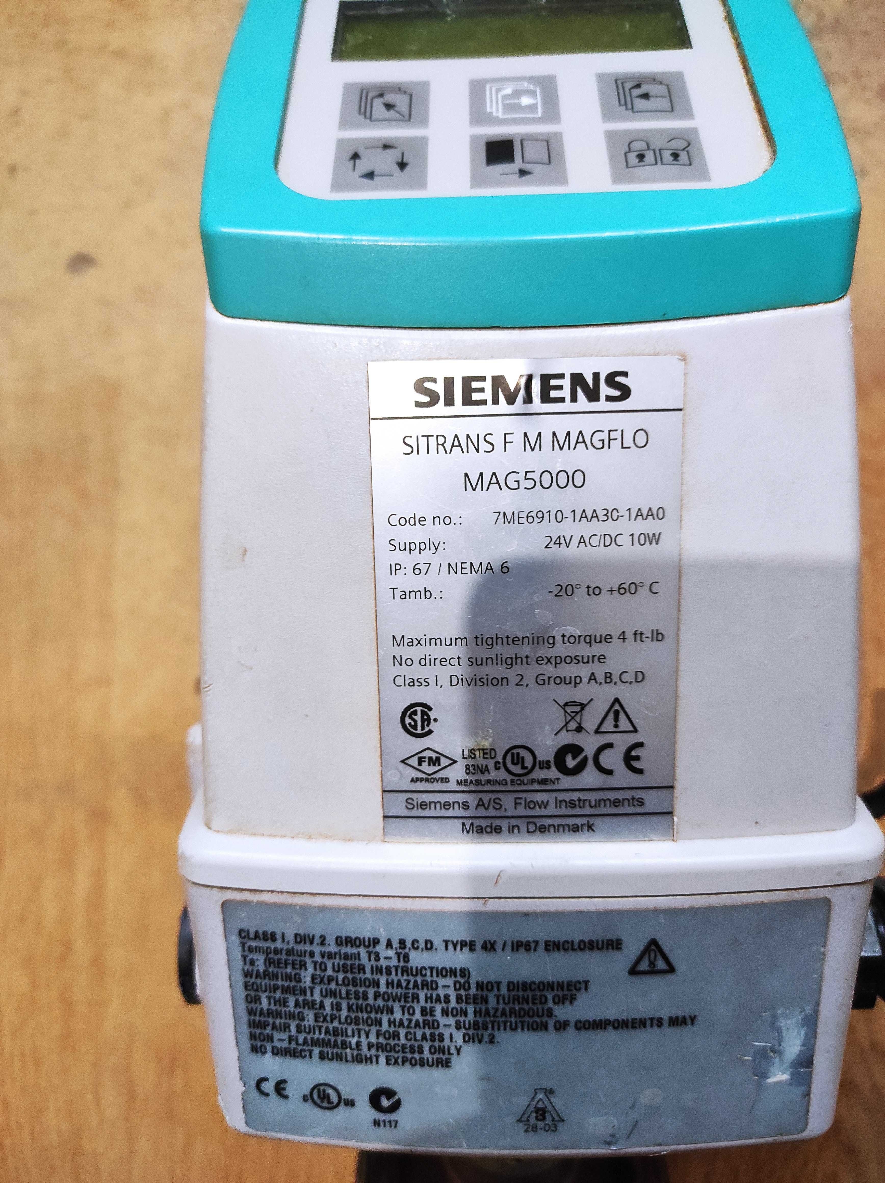 Витратомір з перетворювачем Siemens SITRANS F M MAGFLO MAG 1100 FOOD