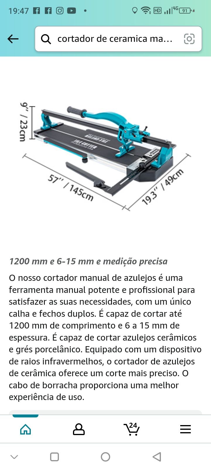 Máquina de cortar ladrilhos