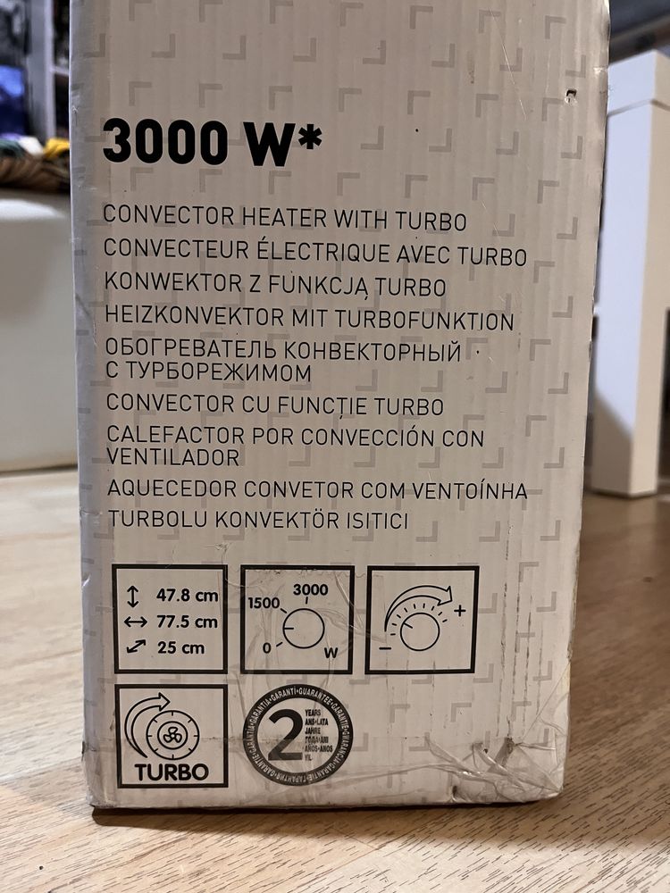 Konwektor z funcją turbo / grzejnik