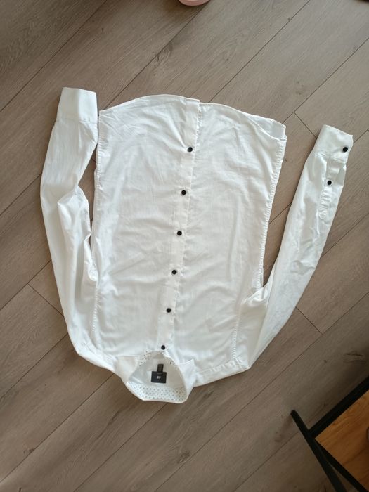 Wizytowa biała koszula męska bawełna  S