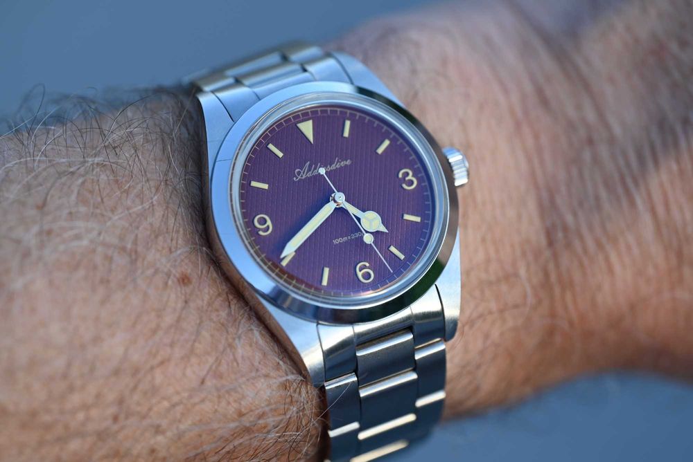 zegarek Addiesdive  kwarc, płynąca sekunda, 36 mm, bdb jakość