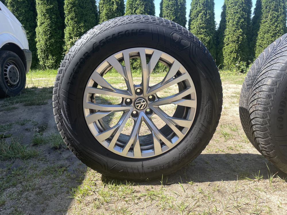 Vw volkswagen touareg lll 760 felgi 18cali wielosezon opony goodyear