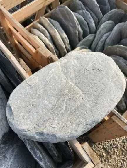 Szare Greckie Płyty Owalne Stepy do Ogrodu Akwarium Chodnik