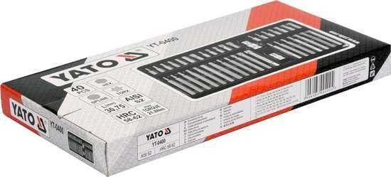 Yato 40 szt, zestaw bitów, torx, spline, imbus, YT-0400