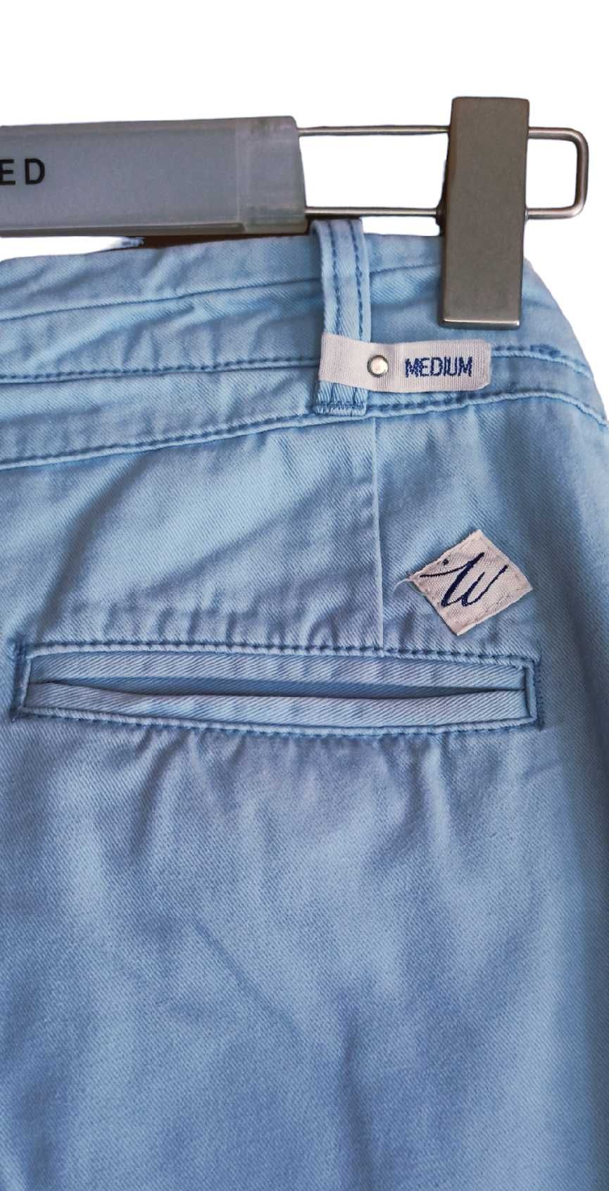 spodnie chinosy jeansy gołębi błękit unisex WinWin
