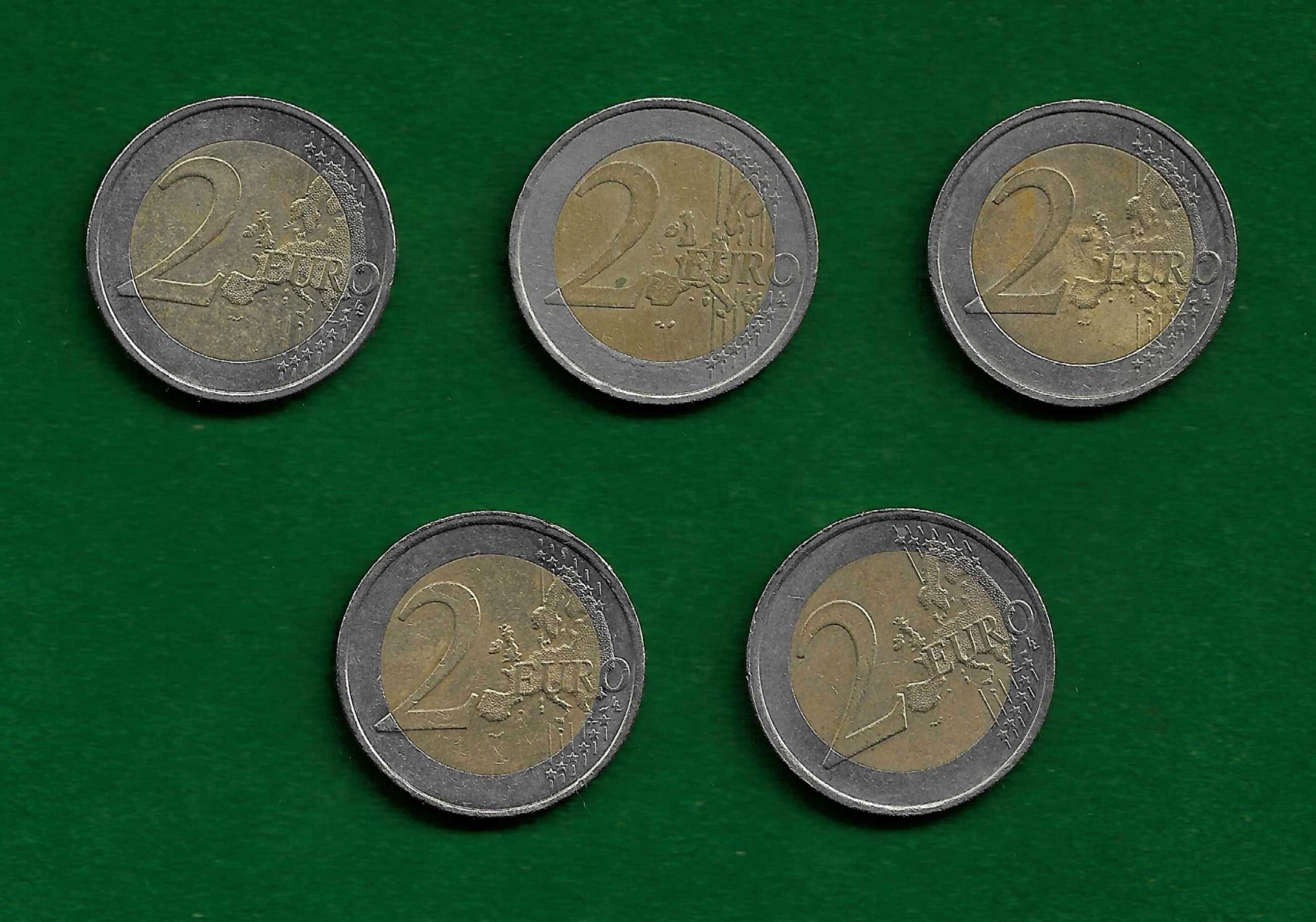 11 Moedas Comemorativas de 2 Euros - ESTRANGEIRAS