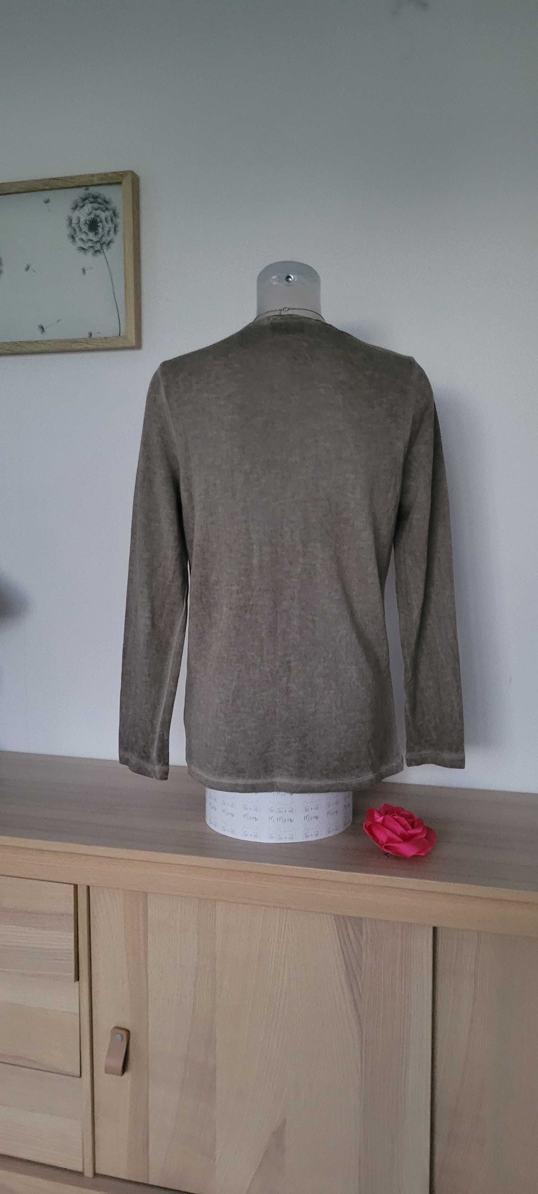 Brązowy rozpinany cienki sweter bawełna Gina Benotti, roz40/42